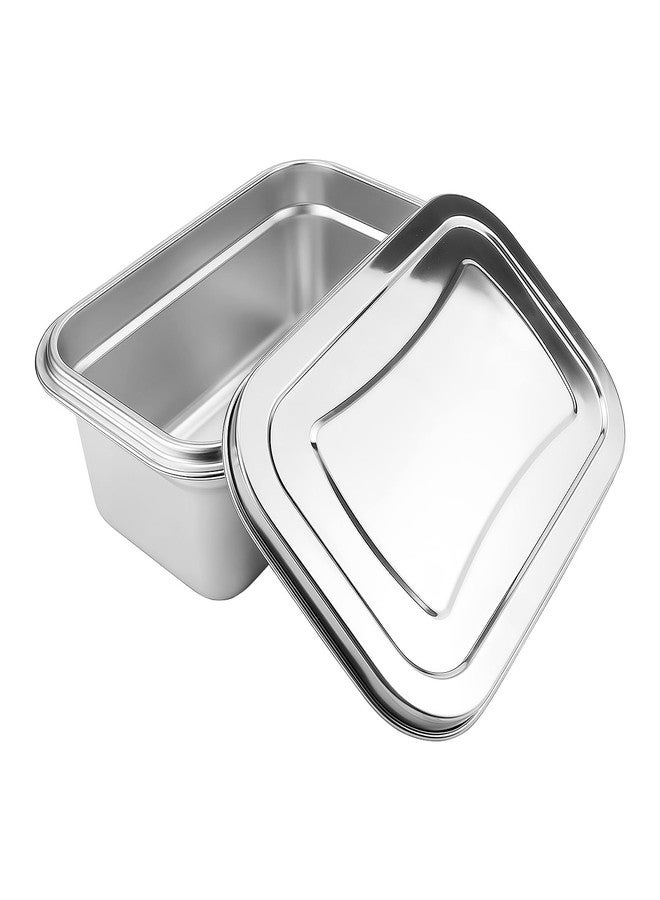 LCJAOF Stainless Steel Ice Cream Container with Lid - 1.2L Reusable Freezer Storage Box for Bulk Homemade Ice Cream, Leak-Proof & Insulated - Image 1